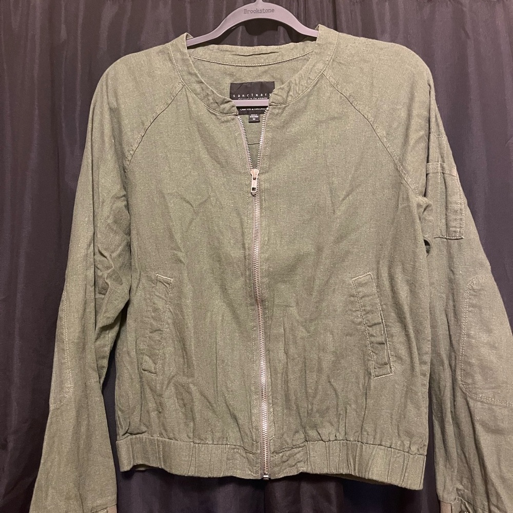 Sanctuary Olive Green Bomber Jacket